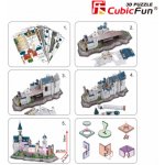 CubicFun 3D puzzle svítící Zámek Neuschwanstein 128 ks – Zboží Dáma
