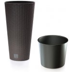 Prosperplast RATO TUBUS Květináč 30x57,2 cm ratan hnědý – Hledejceny.cz