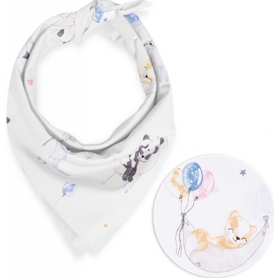 Biante dětský bavlněný šátek Sandra SA-374 Pandy lišky a zajíčci s balónky – Hledejceny.cz