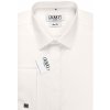 Pánská Košile AMJ společenská košile dlouhý rukáv slim fit s dvojitou manžetou JDAMK smetanová