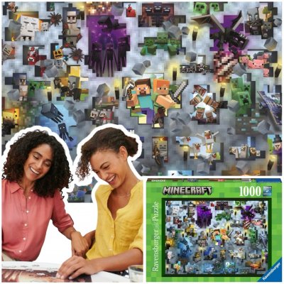 RAVENSBURGER Challenge: Minecraft 1000 dílků – Zboží Dáma