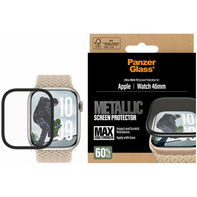 PanzerGlass Apple Watch 11/10 46mm s kovovým rámečkem PG56329 – Zboží Živě