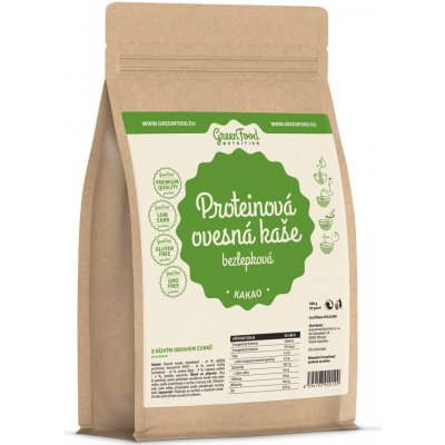 GreenFood Nutrition Proteinová ovesná kaše bezlepková kakaová 500 g – Zboží Mobilmania