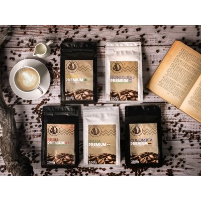 Milenial Café Degustační sada pět druhů 100% Arabica 1 kg – Zbozi.Blesk.cz