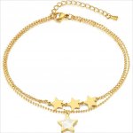 Izmael Náramek na nohu zlatá KP38976 – Zboží Mobilmania