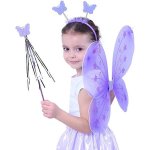 Rappa Motýlí křídla fialová s čelenkou a hůlkou – Zbozi.Blesk.cz