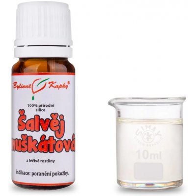 Bylinné kapky Silice Šalvěj bílá 100 % přírodní silice esenciální éterický olej 10 ml – Hledejceny.cz
