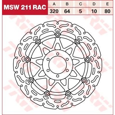 TRW MSW211RAC brzdový kotouč, přední LAVERDA GHOST 650 rok 96-97 – Hledejceny.cz