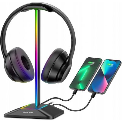 Headphone holder with USB New Bee NB-Z8 RGB – Zboží Živě