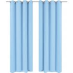 Zatemňovací závěsy s kovovými oky, 2 ks, 135x175 cm, tyrkysová – Sleviste.cz