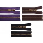 Staromosazný zip šíře 6 mm délka 65 cm (bundový) - 194 Plum – Hledejceny.cz