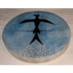 Mato Šamanský buben Bizon se stopami Velikost šamanského bubnu 30 cm – Zboží Dáma