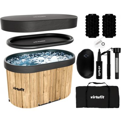 VIRTUFIT Oval Ice Bath 70 cm Wood Look – Sleviste.cz