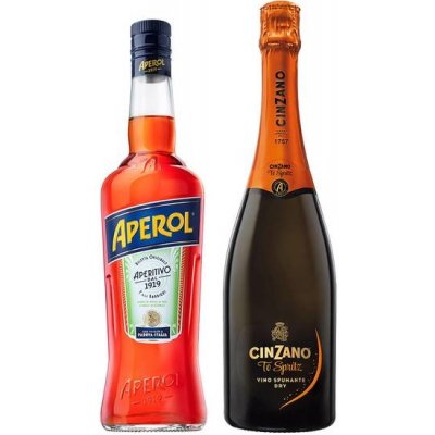 Aperol Aperitivo 11% 0,7 l + Cinzano Pro-Spritz 11,5% 0,75 l (set)