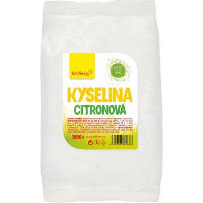 Wolfberry Kyselina citronová sáček 1000 g – Zbozi.Blesk.cz