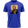 Pánské Tričko MemeMerch tričko Laughing Leo Royal Blue