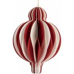 Clayre & Eef Papírová červená skládací vánoční ozdoba baňka Ø 7*10 cm – Hledejceny.cz