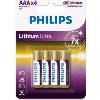 PHILIPS Lithium Ultra AAA 4ks Phil-FR03LB4A/10 – Hledejceny.cz