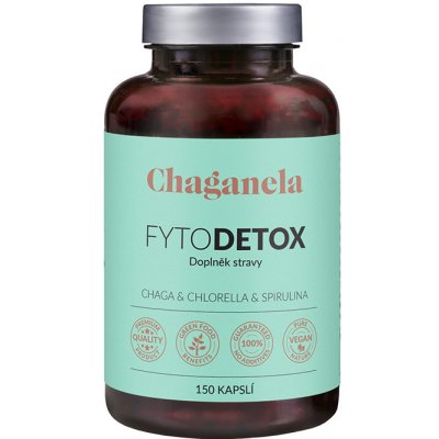 Chaganela FytoDETOX Chaga + Chlorella + Spirulina 150 kapslí – Hledejceny.cz