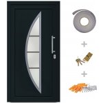 VidaXL Marketos Vchodové dveře antracitové 108 x 200 cm – Hledejceny.cz