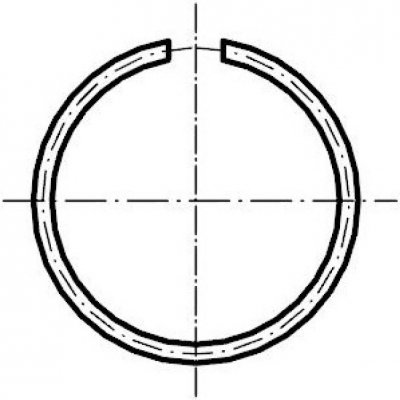 TS Kroužek pojistný drátěný na hřídel 25 mm - DIN7993A – Zboží Mobilmania