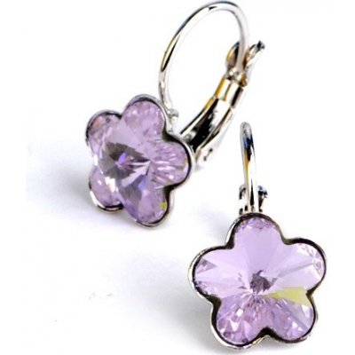 Swarovski Elements Flower dětské stříbrné visací fialové kytičky květinky 31080.3 Violet fialová velmi světlá lila – Hledejceny.cz