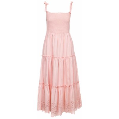 Guess dámské šaty s madeirou růžové