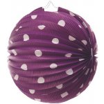 Anděl Kulatý lampion - fialový s puntíky - 25 cm - 9264 – Zbozi.Blesk.cz
