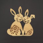 AMADEA Dřevěná dekorace zajíčci se vzorem květin, masivní dřevo, 6,5 x 6 cm, český výrobek – Hledejceny.cz