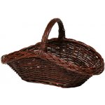 HS Flamingo HSF15-074 Koš na dřevo proutěný oválný tmavý – Hledejceny.cz