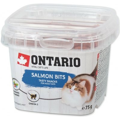 ONTARIO Doplňkové krmivo pro kočky Lososové polštářky 75 g – Hledejceny.cz