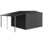 Biohort Postranní střecha Europa 6/7, tmavě šedá metalíza s jednokřídlými dveřmi – Zboží Dáma