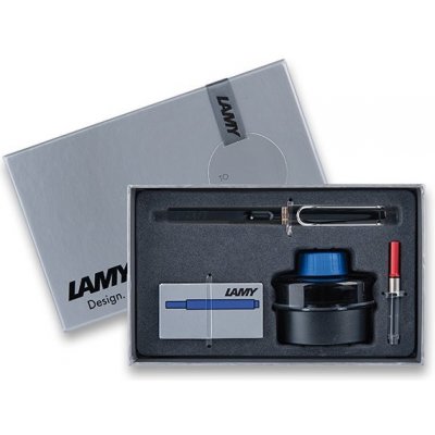 Lamy Safari Shiny Black plnicí pero dárková sada s konvertorem a inkoustem 1506/0199685 – Zboží Mobilmania