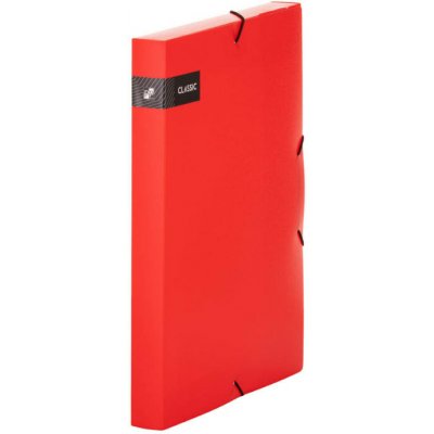 Karton P+P Box na spisy A4 s gumou Classic - červená 371290 – Zboží Živě