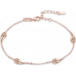 MINET 4512 Rose gold stříbrný náramek kapky – Zboží Mobilmania