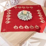 Mybesthome Vánoční ubrus RENIFER červená 85x85 cm – Zboží Dáma