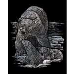 Royal & Langnickel Stříbrný vyškrabovací obrázek Lední medvědi – Zboží Dáma