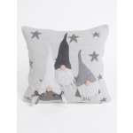 MKLuzkoviny.cz Vánoční mikroplyš Šedí skřítci 40 x 40 cm – Zboží Dáma