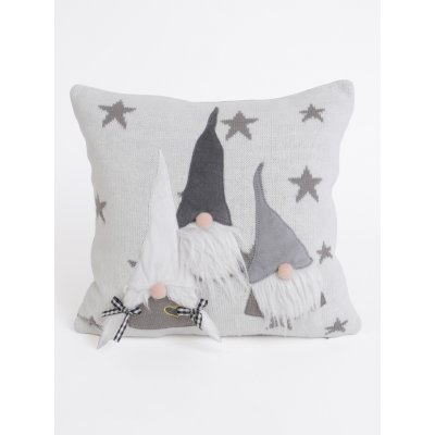 MKLuzkoviny.cz Vánoční mikroplyš Šedí skřítci 40 x 40 cm – Zboží Dáma