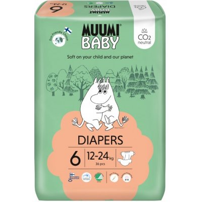 Muumi Baby Junior S6 12-24 kg 36 ks