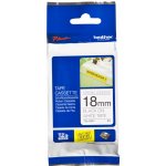 Páska Brother TZE-S241, 18mm, bílá/černá, adhezivní, laminovaná, délka 8m – Zboží Živě