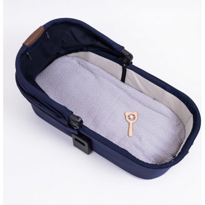 Tulimese Podložka do korbičky mušelínová puntíkatá šedá – Zboží Mobilmania