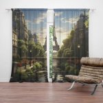 Sablio Závěs Paříž Eifellova věž Art: 2ks 140x250cm – Hledejceny.cz