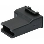 IMP Izolační kryt-úhlový pro konektor Faston 6,3 mm - samice / černý