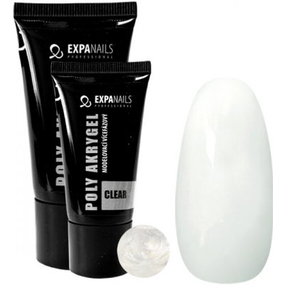 EXPA-nails Poly Acrygel Tube Clear Čirý Poly 30 g – Zboží Mobilmania