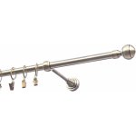 Garnyze-levne Kovová garnýže Koule Trio jednořadá mosaz 16mm 120 cm – Zboží Mobilmania