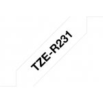 BROTHER TZE-R231 - 12mm x 4m BÍLÁ PÁSKA, ČERNÝ POTISK – Zboží Dáma