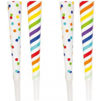 UNIQUE Trubky s puntíky a proužky, 6 ks – Zboží Dáma
