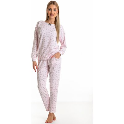 Piu Bella PDD-41 dámské pyžamo dlouhé růžové