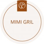 Davídkovo koření Etiketa MIMI GRIL béžová průměr 4,5 cm 1 ks – Zboží Dáma